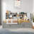 Upholstered Daybed With Trundle, Storage Shelves, Usb & Outlet And Vertical Striped Design-540863686