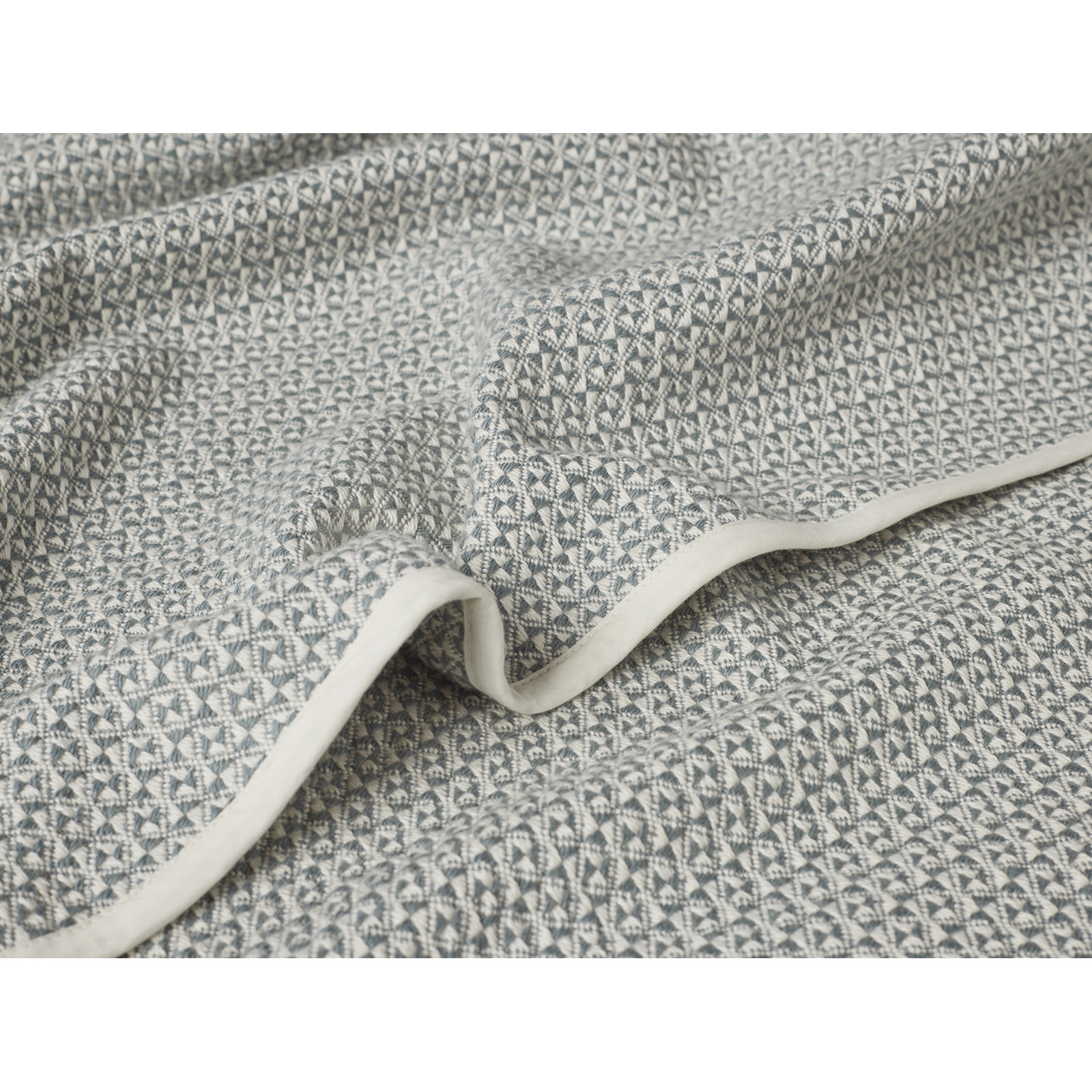 Cotton Honeycomb / Waffle Throw Blanket, Undyed Lagoon, 90" W x 92" L