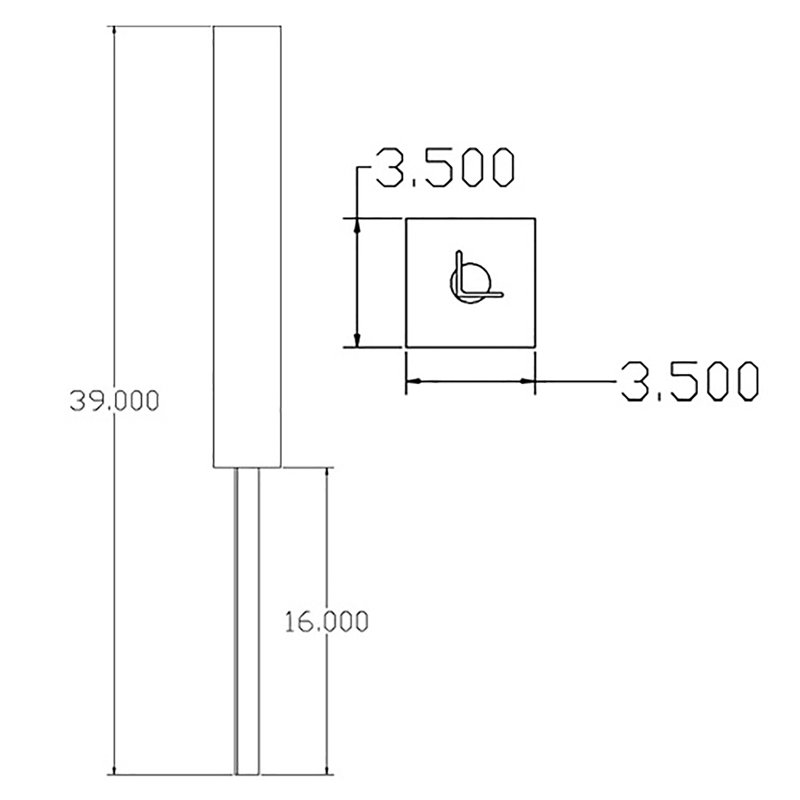 Pine and Steel In-Ground Mailbox Anchor Post Kit