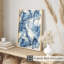 Motif abstrait de géodes de marbre bleu abstrait, impression d'art moderne sans cadre-570426305
