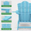 Chaise Adirondack pliante Ayanda en PEHD avec porte-gobelet double (ensemble de 4)-898772892