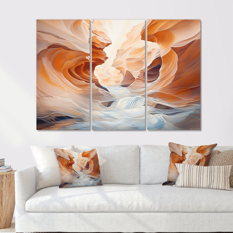Canyon Antelope liquide Art III - ensemble de décoration murale Canyon, Toile tendue, H 28 po x l 36 po x P 1 po