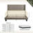 Nestl Wingback Diamond Upholstered Platform Bed-101072302-101072301