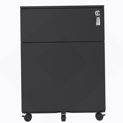 Drawer Mobile File Cabinet With Lock Steel File Cabinet  Legal/Letter/A/F , Y Assembled Except  Wheels, Home/ Office Design,