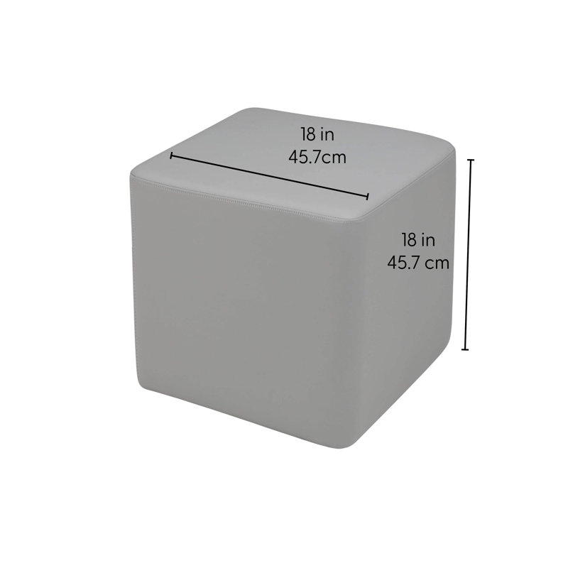 Pro Series Upholstered Square Ottoman 18" Height, Black