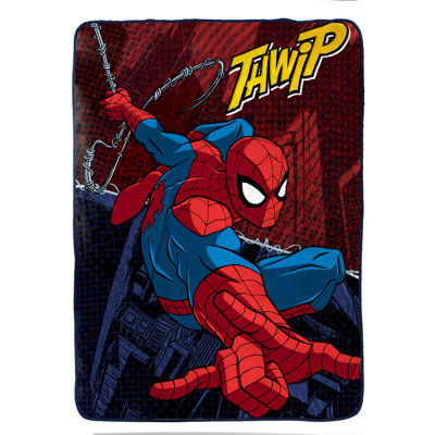 Marvel Spiderman Burst Plush Twin Blanket