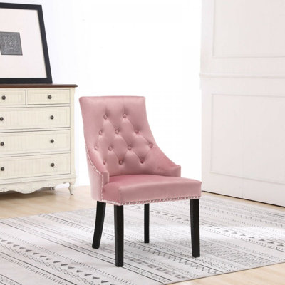 Mitchem Tufted Velvet Wing Back Side Chair