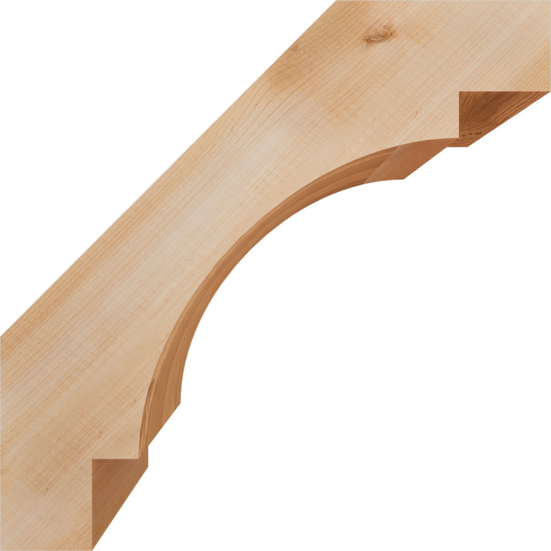 Attelle de genou lisse Merced l 5 5 po x P 14 po x H 14 po, Cèdre rouge de l'Ouest, Lisse, H 14 po x l 5,5 po x P 14 po