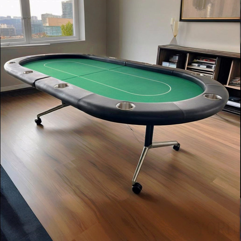 Table de poker pliable 94 po pour 10 joueurs Design, vert, Vert