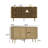 Mid-Century Modern Sideboard With Rattan Doors And Adjustable Shelves