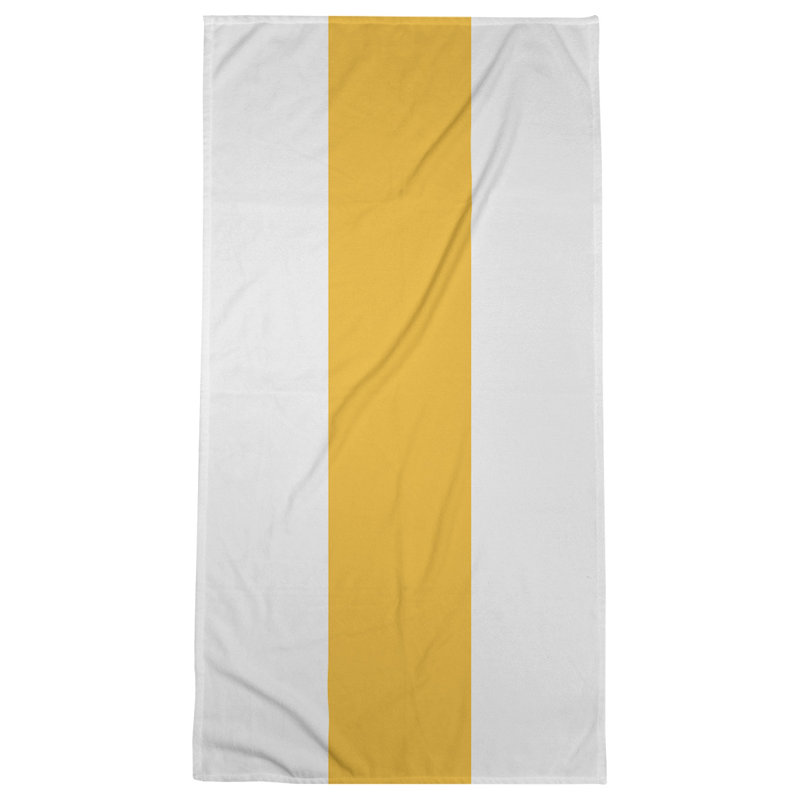 Nashville Lightweight Bath Towel, White/Gold/White, Microfiber