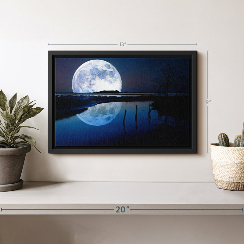 Impression sur toile Moon Reflection, H 9 po x l 13 po