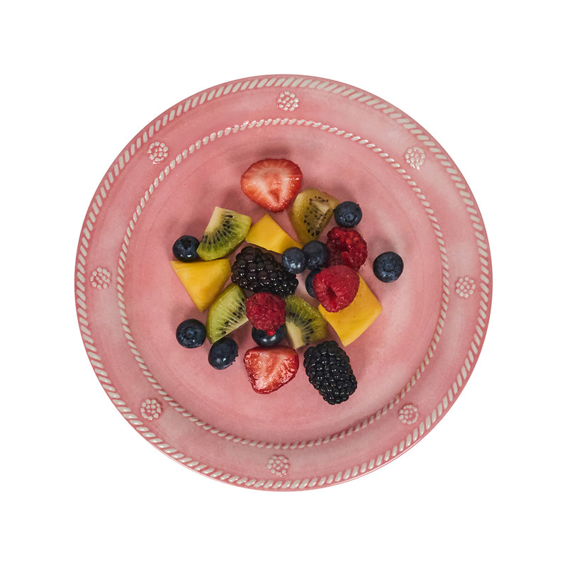 Berry & Thread Melamine Dessert/Salad Plate, Coral