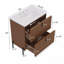 Meuble-lavabo de 30 po avec lavabo en céramique, autoportant, poignées verticales + tiroirs pleine extension, conception cannelée, glissières de tiroir à fermeture en douceur-834619903