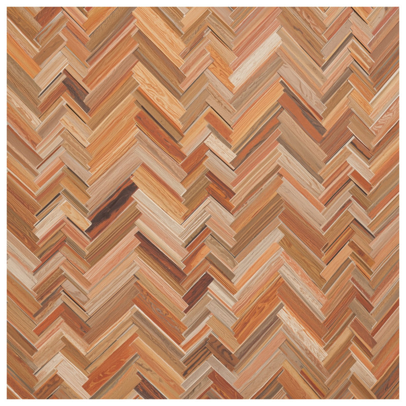 Wood Chevron Parquet Window Curtains, Chevron Sheer & Blockout Curtains - 1 Panel, Blockout, 50" x 80" - 1 Panel