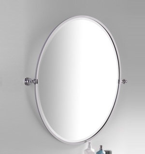 Metal Beveled Wall Mirror, Weathered Bronze