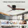 42 in. Flush Mount Ceiling Fan With Remote, Reversible Dc Motor, 3 Dark Walnut Blades