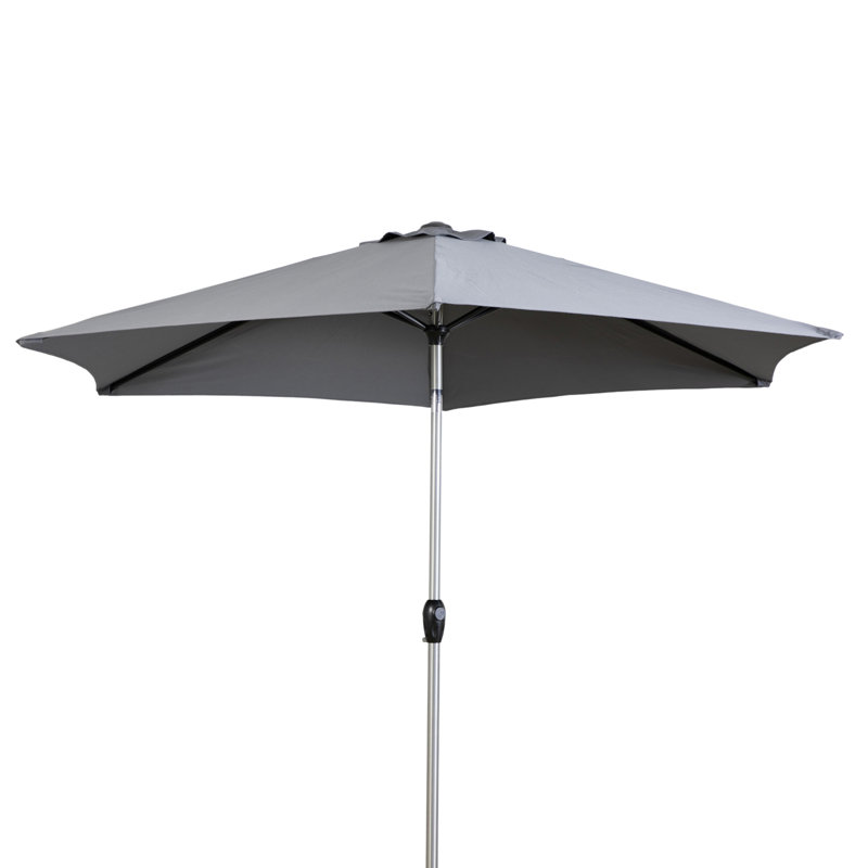 Antoniah 269cm X 200cm Rectangular Parasol, Grey