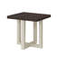 Valluri Contemporary End Table, Walnut And White-599418654
