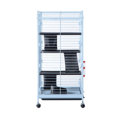 Cage à escalier avec roulettes pour animaux Perry