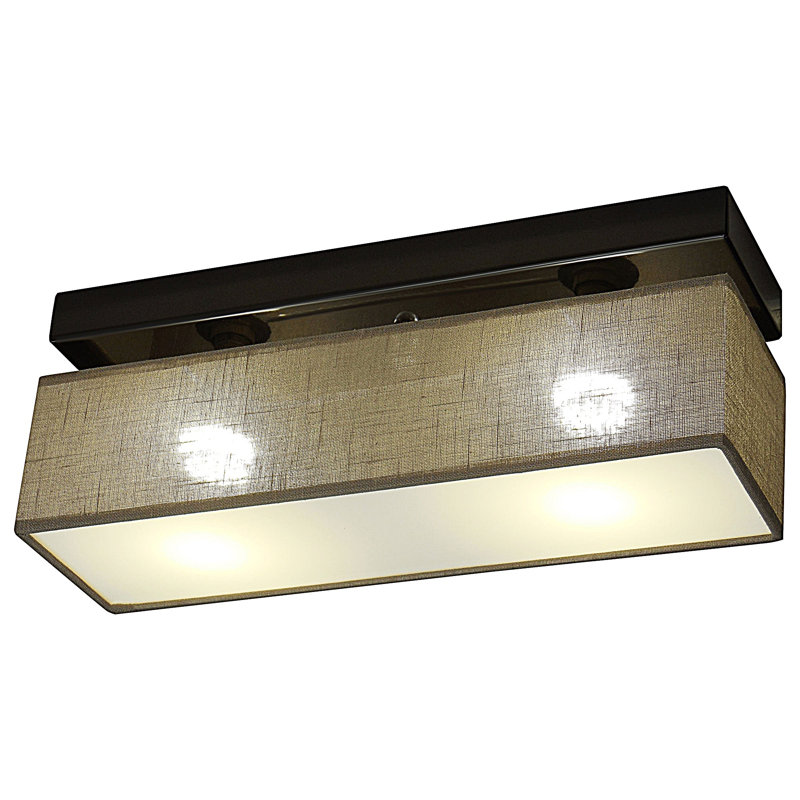 Sevinc Flush Mount, Gunmetal, Cappuccino clear