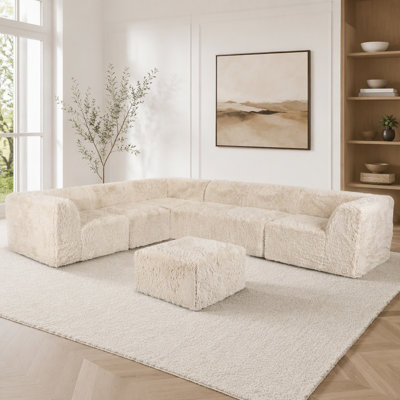 Fauteuil de coin modulaire en L 7 pi
