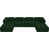 Tissu bouclé vert