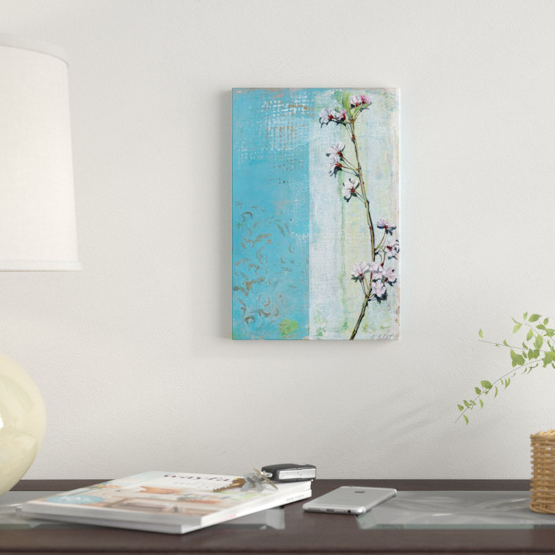 « willow fleuri i », impression sur toile, H 18 po x l 12 po x P 1,5 po, Toile tendue, Pas de tapis