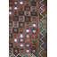 Tapis unique brun / framboise / vert forêt 4 pi x 10 pi Jijim