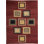 Himalayan Wool Geometric Area Rug in Deep Red/Yellow