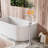Single-Hole 316 Stainless Steel Thermostatic Freestanding Tub Filler with Hand Shower-122595905