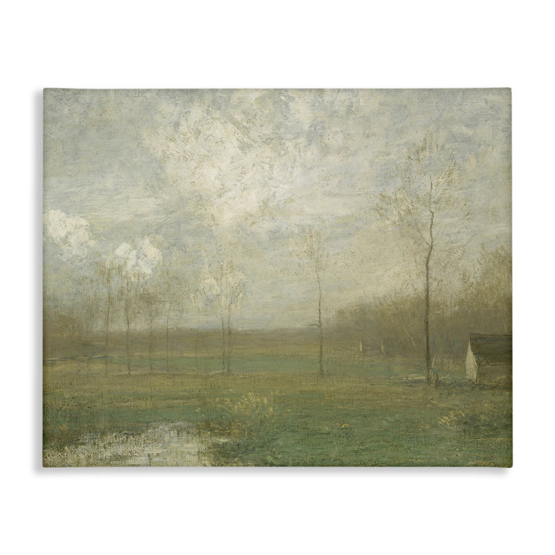 Toile Hazy Farmland View, design par lettré et doublé