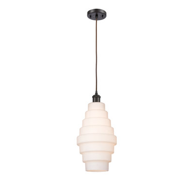 Luminaire suspendu cylindrique à 1 lumière Dahani