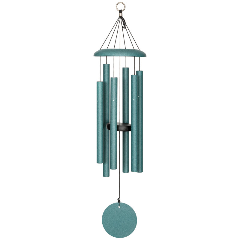 Patina Green 30" Aluminum Wind Chime for Outdoor Decor