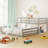 Twin Over Full Solid Wood Bunk Bed With Ladder & Full Guardrails, Gray-984104586