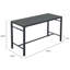 Ensemble de salle à manger d'extérieur en aluminium 5 pièces, ensemble de barre de patio tissé en corde avec table rectangulaire-2142087191