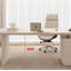 Bureau de table rectangulaire en pierre frittée avec tiroirs-1748484528