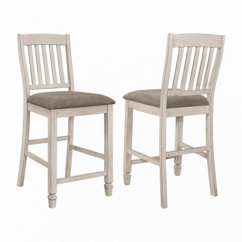 Ensemble de 2 chaises à hauteur de comptoir à lattes