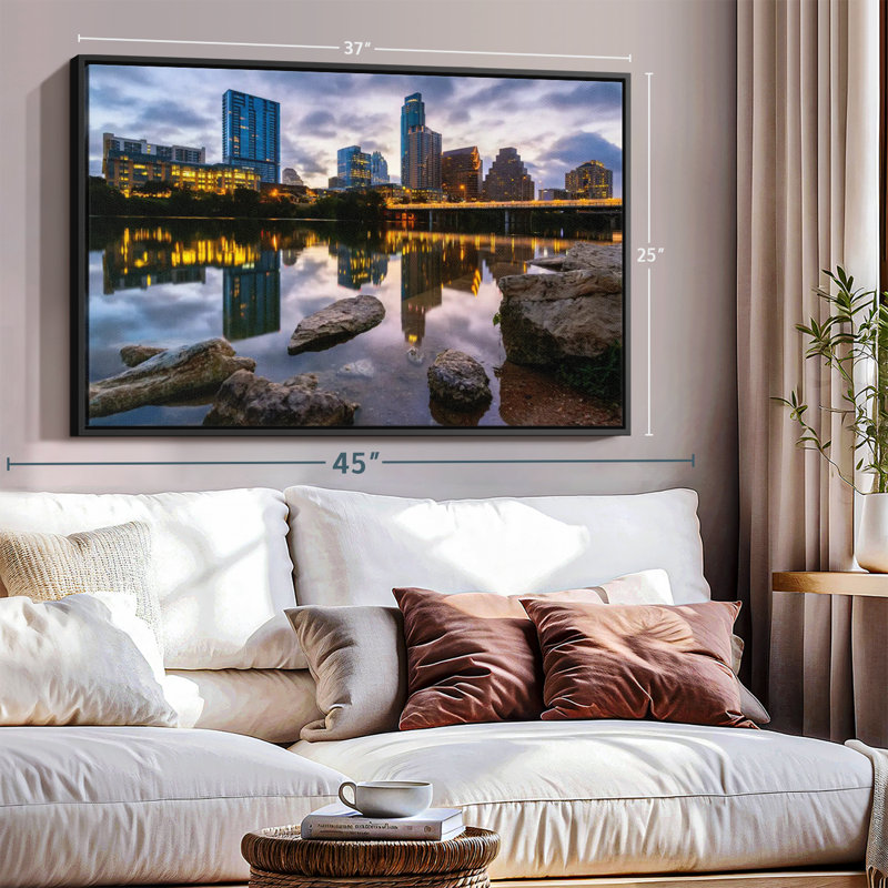 Impression sur toile Austin City Reflection, H 29 po x l 43 po