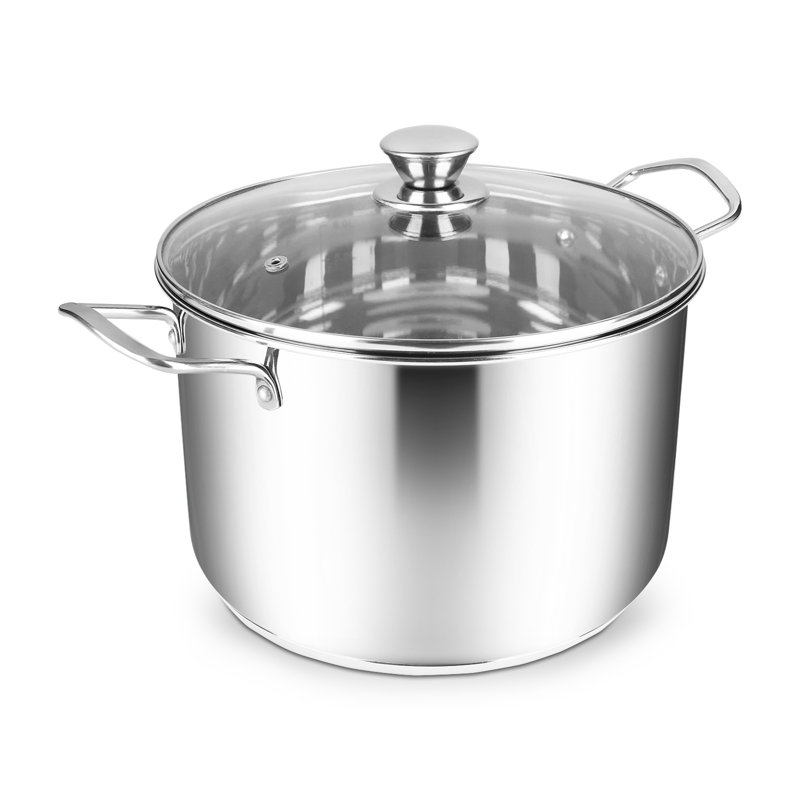 Stainless Steel Stock Pot with Lid, 7 L
