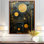 Golden Moon Art Nouveau Collage - décoration murale géométrique