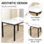 4 - Person Faux Marble Top Four Leg Base Dining Set-2080464581-2080464582