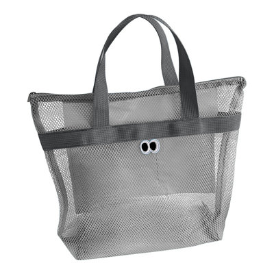 Sac à dos en maille Sac de plage Sac de toilette portatif Sac de rangement de voyage Sac de bain Taille de sac à main 14,17 x 12,2 pouces Capacité maximale: 11,02 livres