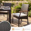 Chaise de patio avec coussin Aracia