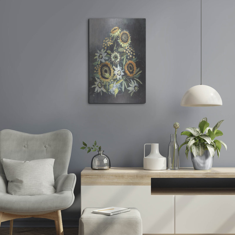 «Botanist Still Life No Blue» par Julia Purinton, art mural en métal, H 24 po x l 16 po