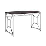 Sophisticated Office Desk with Stylish Chrome Frame and Functional Top for Productivity
