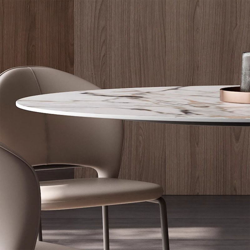 Table ronde moderne avec pieds en acier, 7