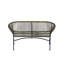 Causeuse moderne en osier d'extérieur avec motif en hamac et structure en métal durable pour un confort de patio ultime.-1299201941