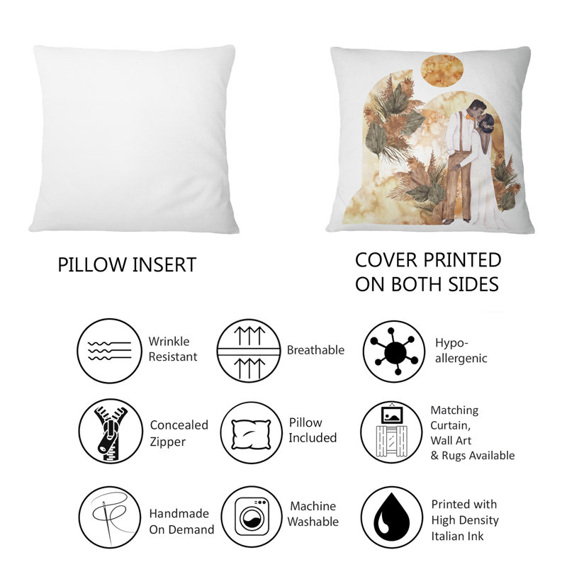 Coussin décoratif Radiant Newly Weds I - Glam 12 po x 20 po