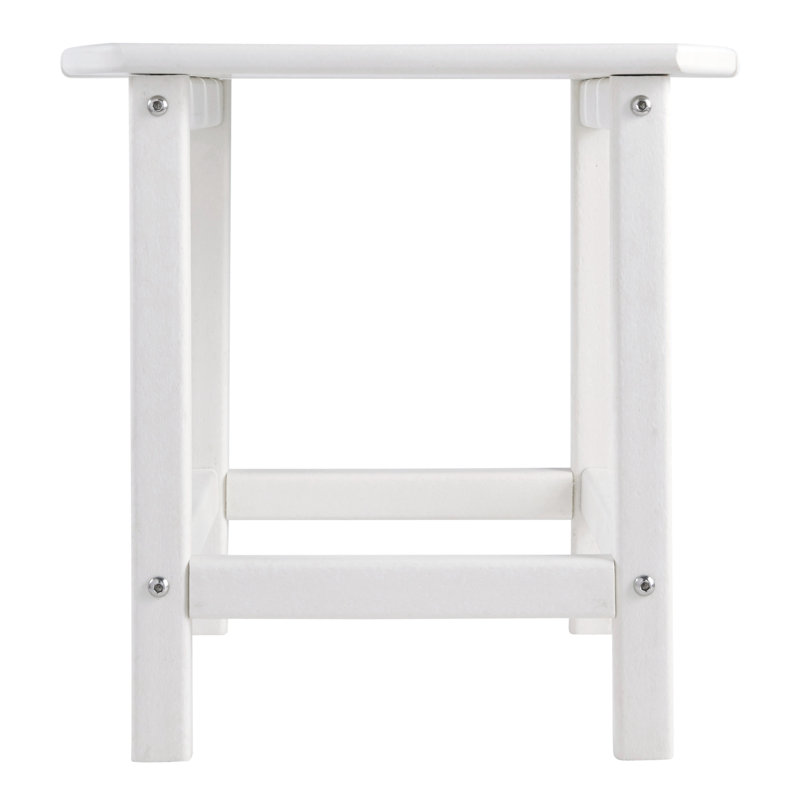 Emory Rectangular Outdoor Side Table , in. W in. D, White